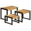 Tables gigognes, tables d'appoint pour salon, chambre à coucher, bureau, structure en acier massif Truett vidaXL