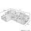Canapé modulaire modulaire, canapé en nuage de velours côtelé à siège profond avec porte-gobelets, ports USB et boîte de rangement, canapé-lit, canapé-lit sans dossier avec repose-pieds mobile pour le salon, aucun assemblage requis-292179611