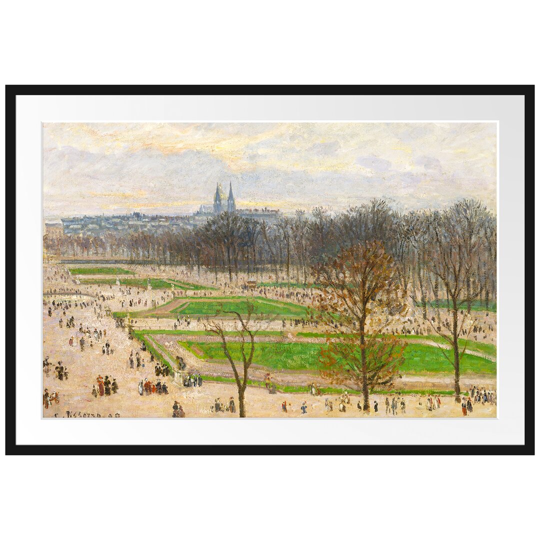 Gerahmter Kunstdruck The Garden of the Tuileries I von Camille Pissarro