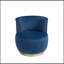 Chaises d'appoint pivotantes tonneau avec siège large-130605529
