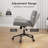 Ergonomic Criss Cross Chair for Home Office, Wide Seat Armless Cross Legged Desk Chair with Wheels, Active Sitting PU Leather Chair for Gaming,Study,Pet Friendly, Heavy Duty 300lbs-1503503954