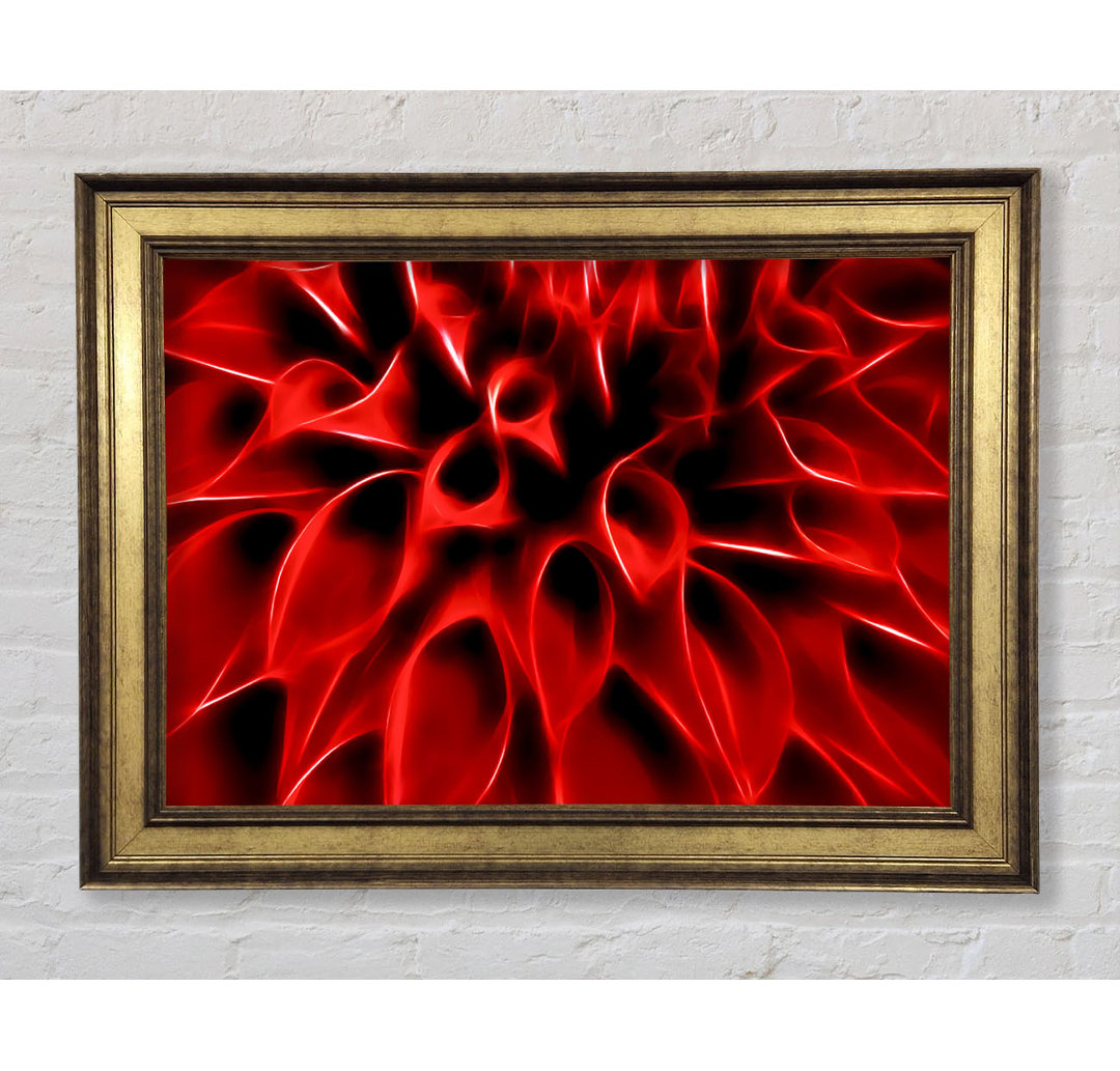 Gerahmter Kunstdruck Fire Red Petals