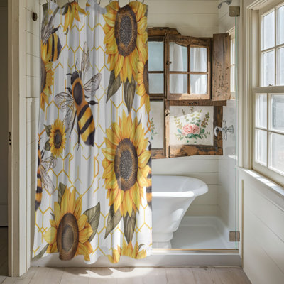 Bee Blossom - Premium Shower Curtain