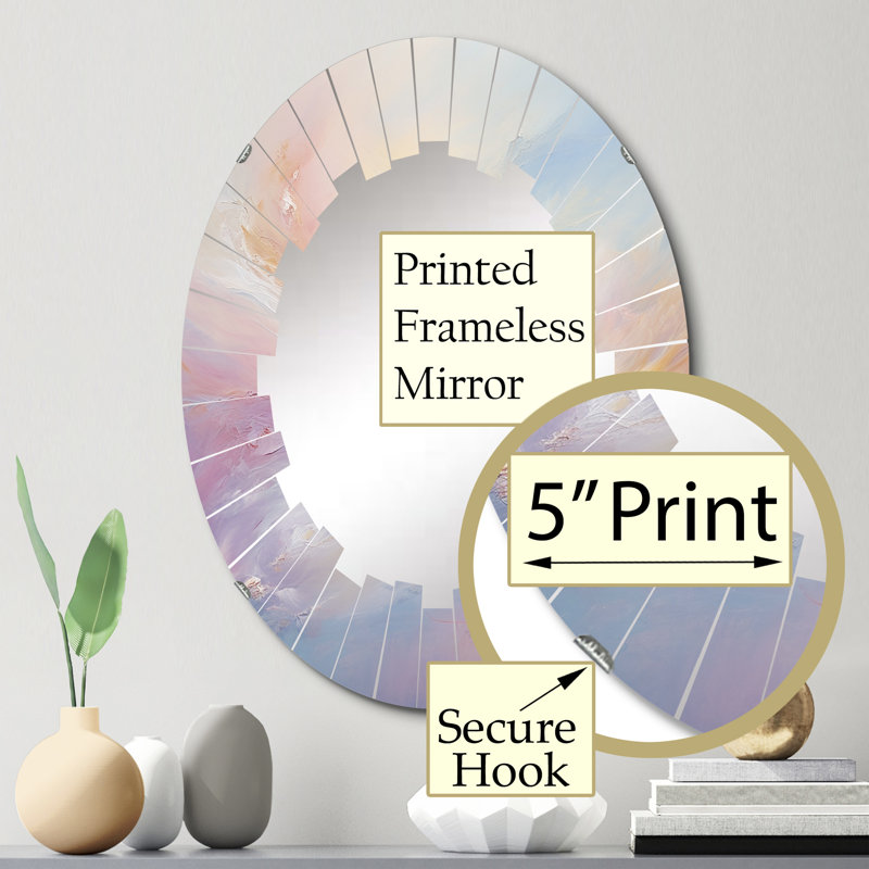 Lourmarin - Miroir mural romantique paysage ovale, 30 po x 20 po