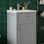 Meuble-lavabo de salle de bain avec lavabo, porte à fermeture douce, support de rangement et tablette réglable-1914219057