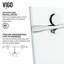 Porte de douche coulissante sans cadre Elan E-Class l 60-64 "x H 76" avec verre transparent 3/8 "-50553422