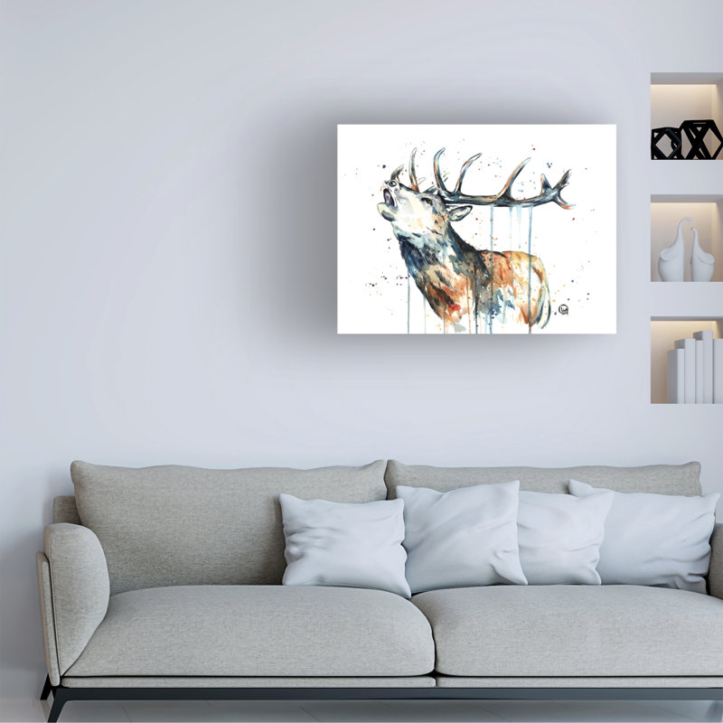 «Lisa Whitehouse Elk Calling», art sur toile, H 24 po x l 32 po
