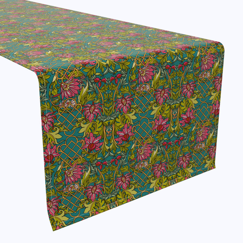 Floral 32 Cotton Table Runners, 72" x 16"
