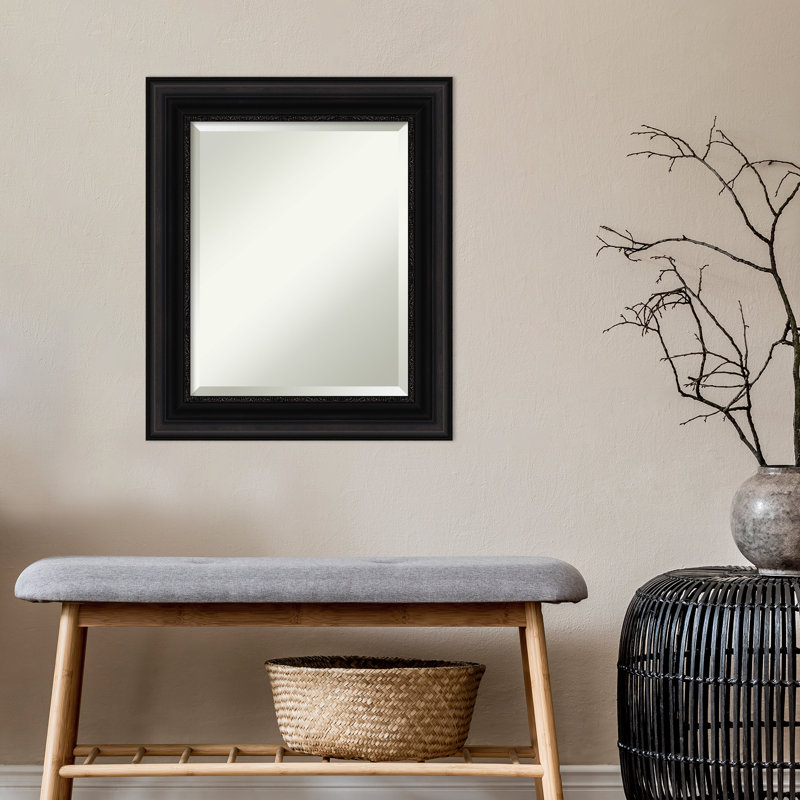 Warren Wall Mirror, 25.5" x 21.5", Black