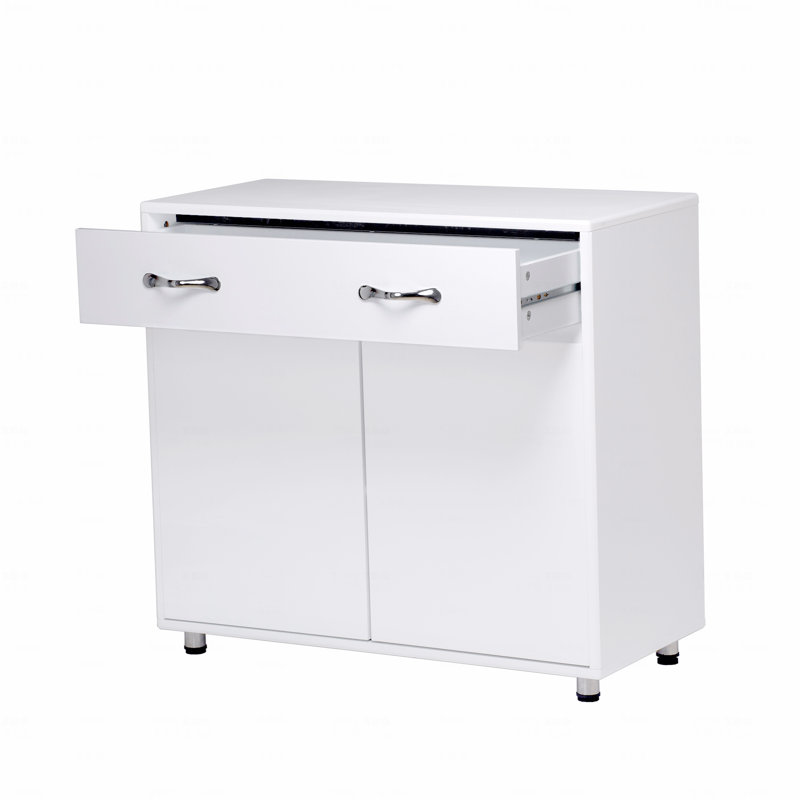 Two Door Side Table-White