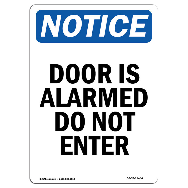 Remarquez que la porte est en alarme, H 18 po x l 12 po x P 0,1 po