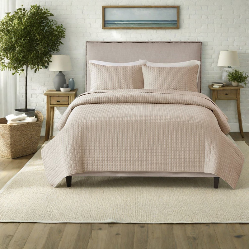 Ensembles de literie réversible confortables, conception kaki en polyester, double / grand