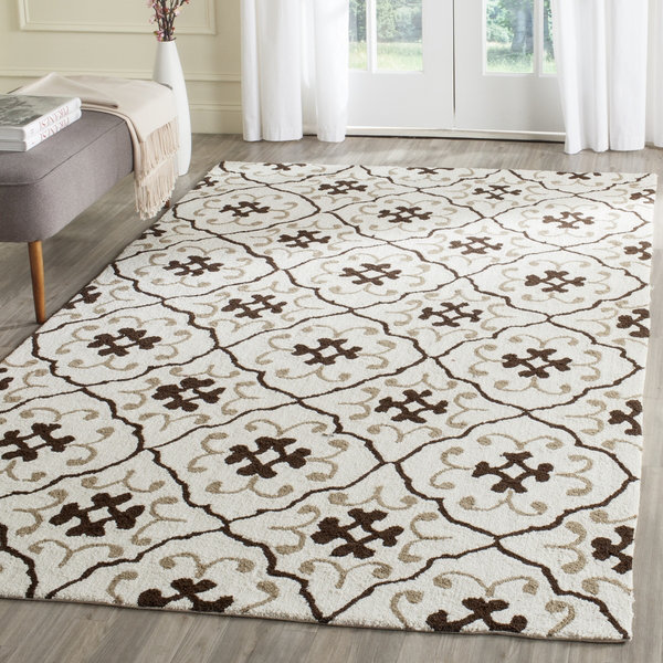 Rodrigez Hand Hooked Performance Geometric Rug