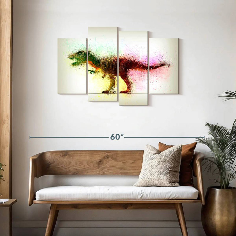 Brampt dinosaure abstrait, H 27 po x l 43 po