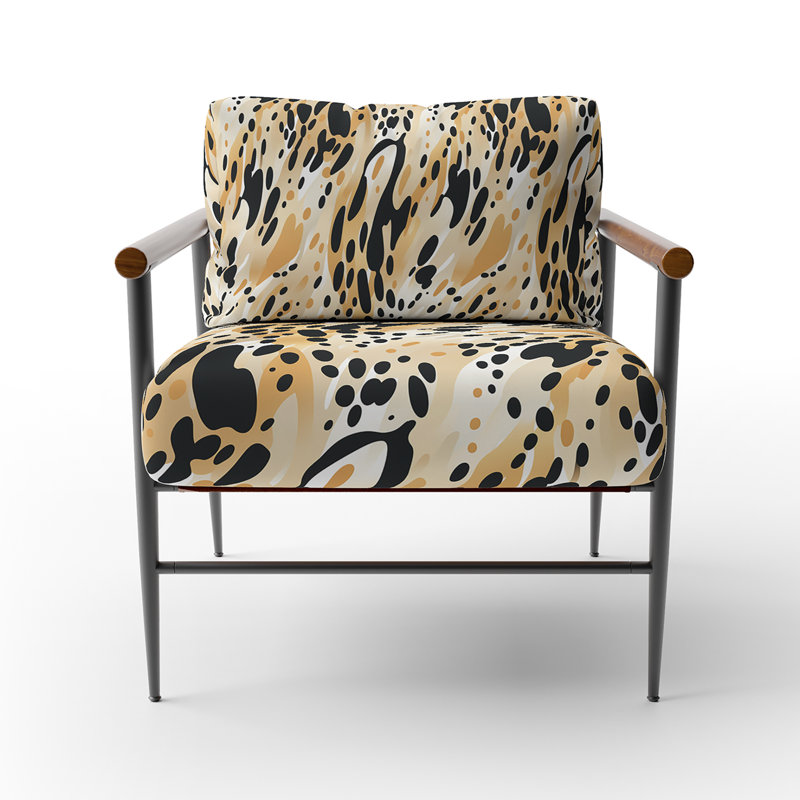 Fauteuil d'appoint rembourré Feline Grace Cheetah Print