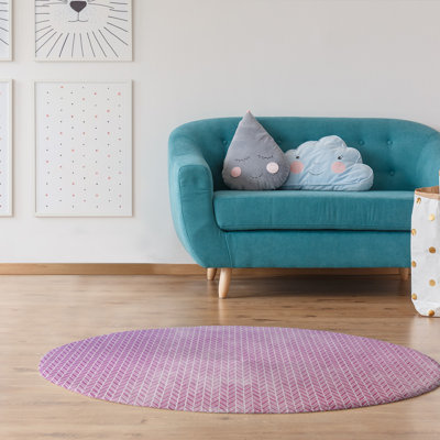 Tapis de zone chevrons moyen orchidée