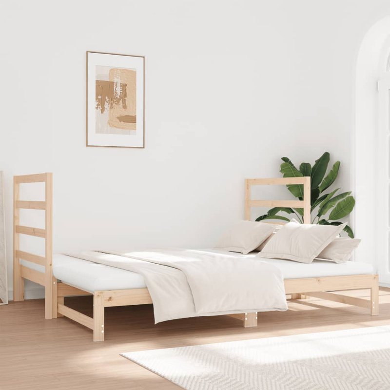Solid Wood Bed, Oak, 90 x 190 cm