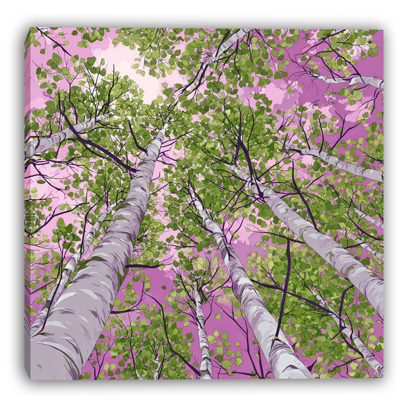 Art mural sur toile Birch Glow, H 20 po x l 20 po
