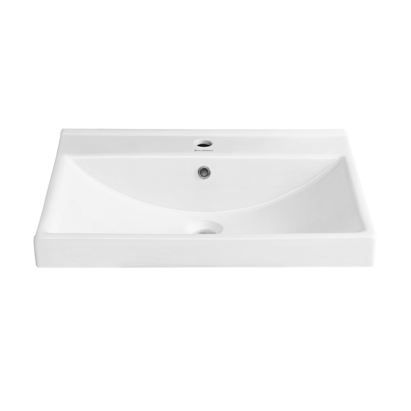 Swiss Madison 24" White Ceramic Vanity Top Bathroom Sink