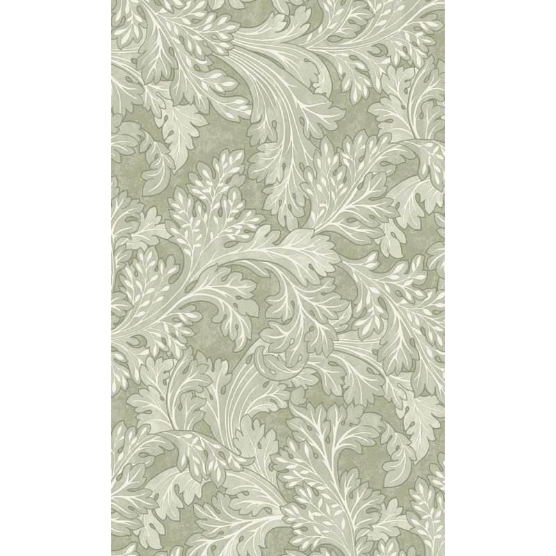 Rouleau de papier peint botanique L 33 pi x l 21 po, Vert