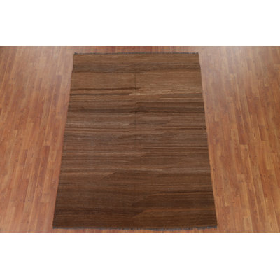 Tapis brun Kilim moderne 5 x 7