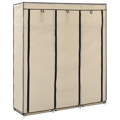 3 Door Fabric Wardrobe