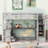 Loft Bed With Desk,Shelves,Two Built-In Drawers And Storage Staircase-408631759-426020751