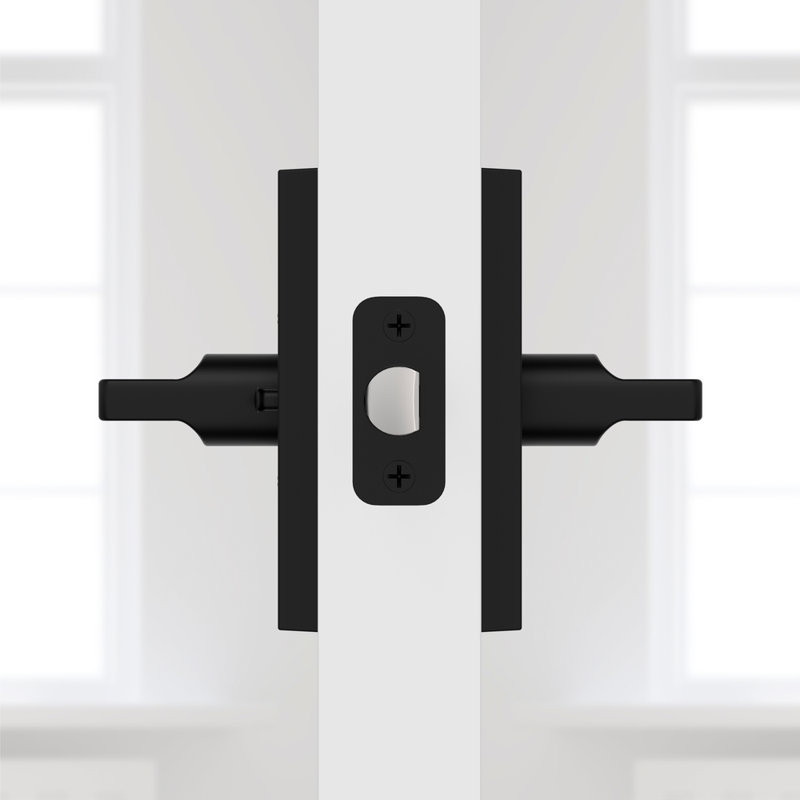 5 H X 5.53125 W X 5 Privacy (Bed & Bath) Door Lever, Satin Black