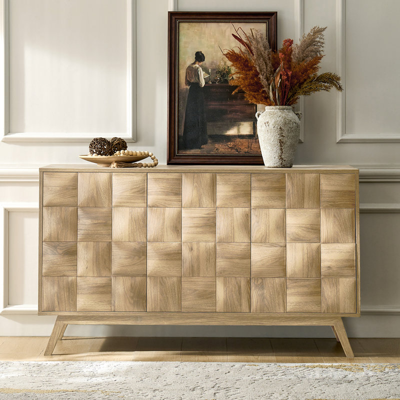 Buffet de 53 po avec tablettes réglables Morlan, Chêne