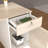Rectangle Solid + Manufactured Wood Reception Desk with Filing Cabinet