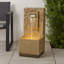 Fontaine d'extérieur en cascade avec lumière DEL, débit réglable, conception en polyrésine durable pour les jardins et les patios-114318006