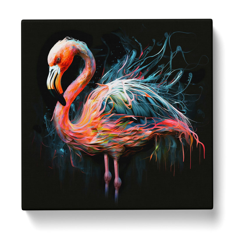 Flamingo Gestural Art - Print