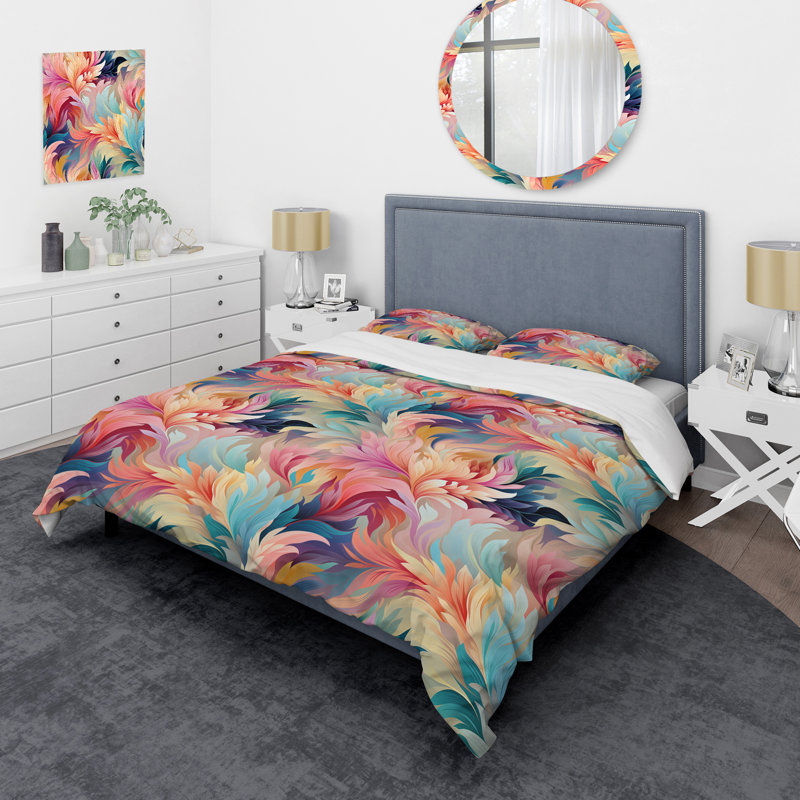 Ensemble de housse de couette Ikat, Housse de couette pour très grand lit et 2 très