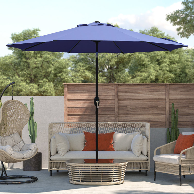 Parasol de marché inclinable Tempo de 2,74 m, Marine