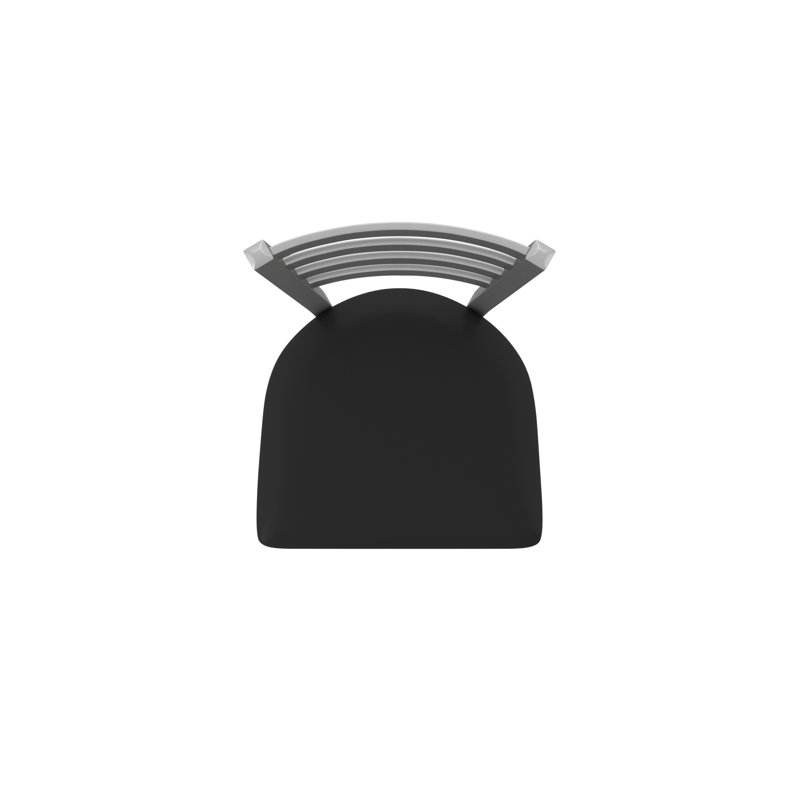 Jackie Swivel Stool, Pewter, Vinyl-Black Vinyl, Extra Tall (36" Seat Height)