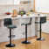 Lolar Swivel Upholstered Adjustable Height Counter Stool with Metal Frame