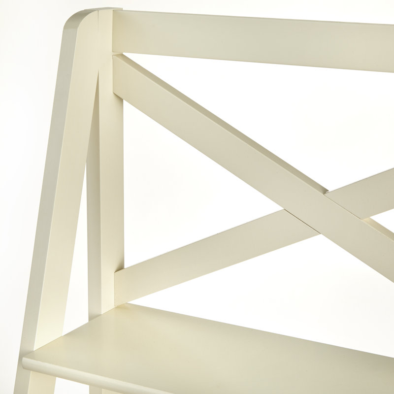 Derrik Ladder Bookcase, Antique White