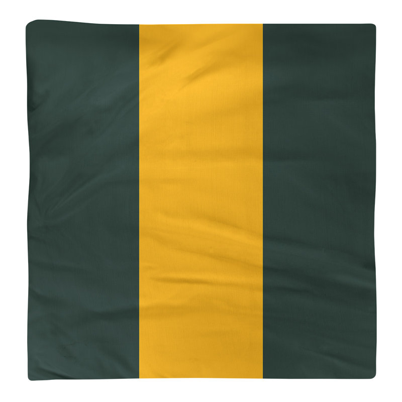 Cotton Striped Square Napkin, Green/Yellow