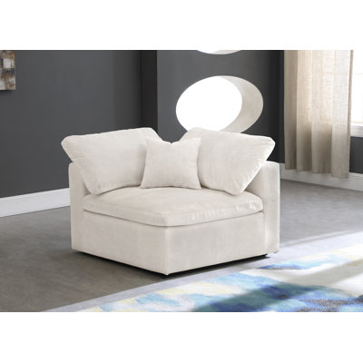Fauteuil en velours et demi Cozy