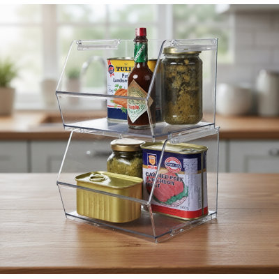Petit bac transparent empilable Azar