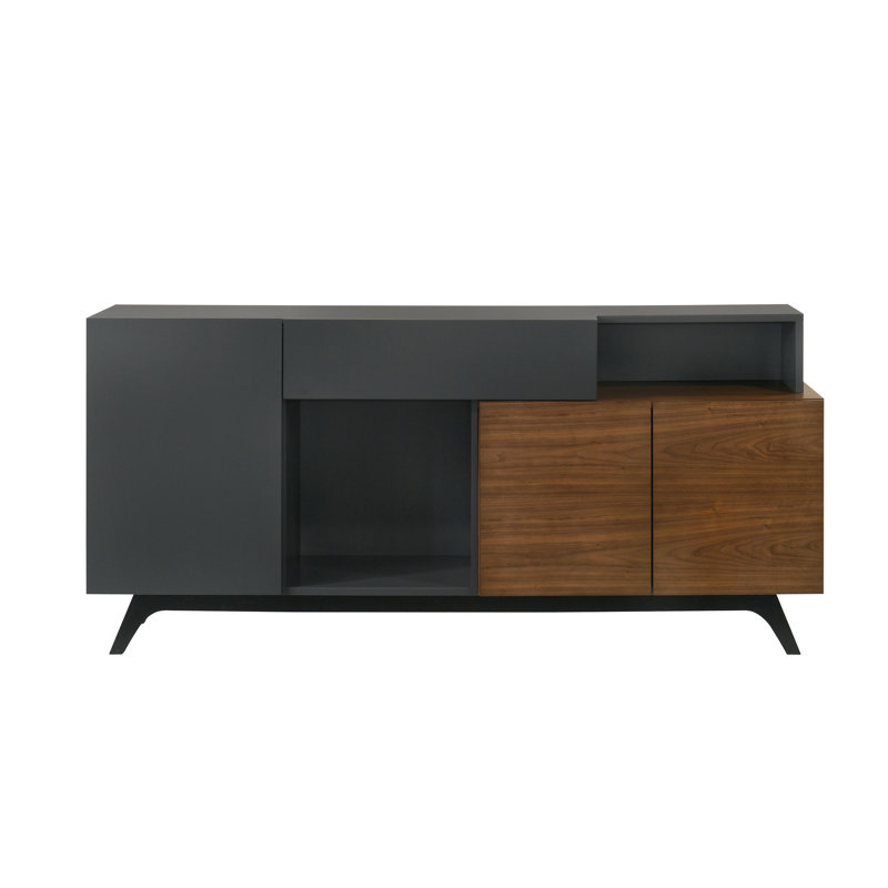 Destin Walnut Finish Server,Sideboard,Buffet table,Dining cabinet with 2/3 extension for easy access