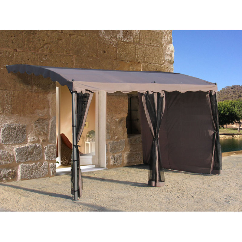 Symple Stuff Plastic Side Wall for Gazebo, Grey/Brown/Blue