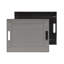 Plateau de service et napperon convertible 2-en-1 Freeform, plateau en similicuir de qualité supérieure - plateau repose-pieds, plateau de canapé et plateau de recouvrement avec poignées, plateau réversible - gris et noir, 4 pièces-1600884447-1583432114