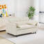 Canapé-lit modulaire en velours côtelé de 54,30 pouces avec causeuse convertible et lit escamotable pour salon moderne-423677073