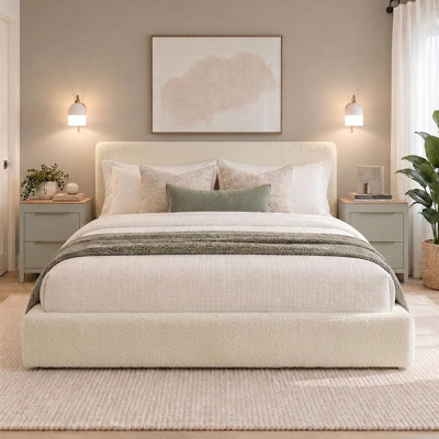 Upholstered Bed Surround with Padded Headboard and Soft Cushion Edges