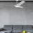 Gossamer 60'' Indoor Ceiling Fan with Light and Remote, Ceiling Fan with LED Light Kit, Modern 3-Blade Design, Quiet 6-Speed DC Motor - Matte White-89481475-89481597