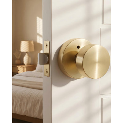 Black Closet Door Knobs, Heavy Duty Zinc-Alloy Passage Matte Black Interior Door Knobs, Indoor Doorknobs for Hallway, Closet, Reversible, Easy Install(1 Pack)