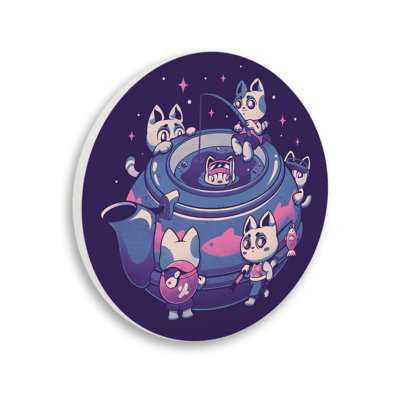 Teapot Cats Having Fun Wall Plaque, design by EduEly Designs