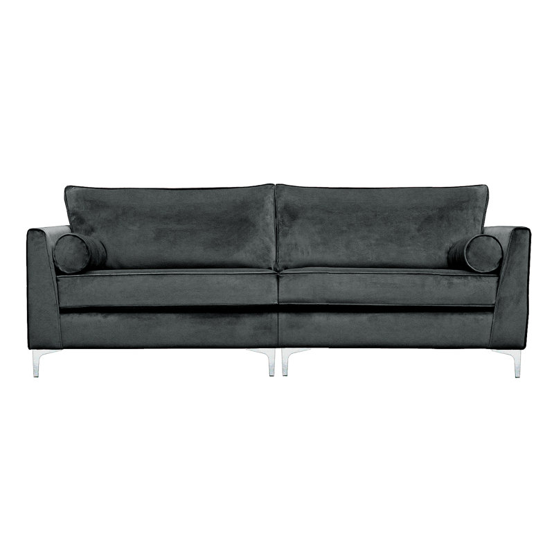 Giancarlo 4 Seater Velvet Sofa, Charcoal