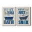 «Bubble Bath», ensemble de 2 encadrements d'art textuel sur toile-109573008-109573017